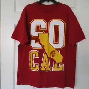 USC Authentic Apparel Unisex S/S "SoCal Trojans" Maroon & Gold Cotton Tee S-M*